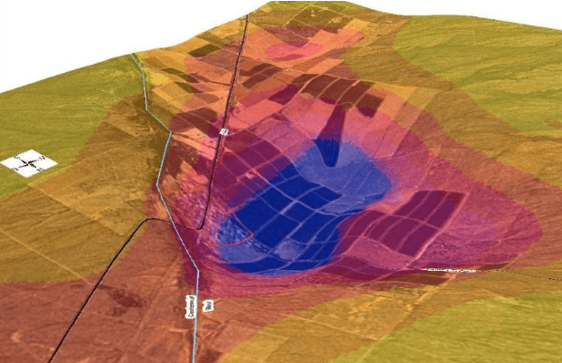 Conceptual illustration linking groundwater withdrawal to land subsidence