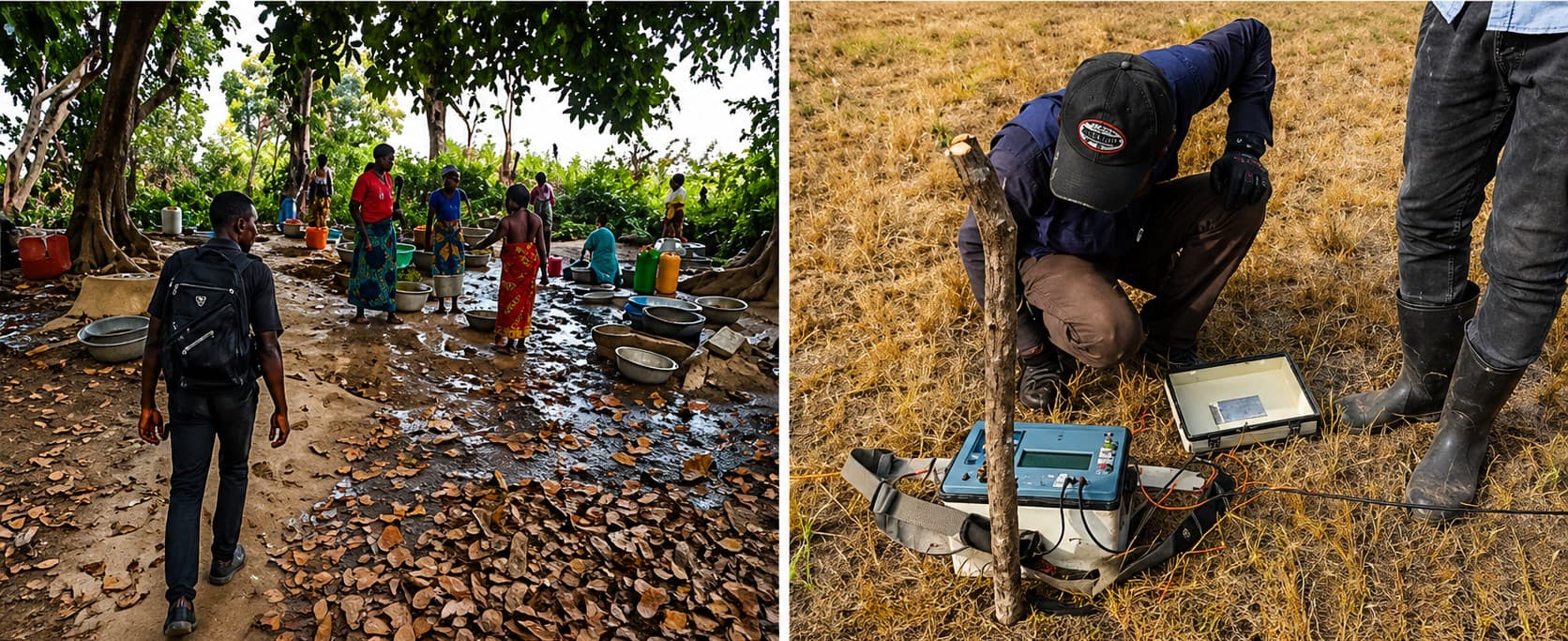Field reconnaissance — searching for groundwater signals across the Sahel zone.