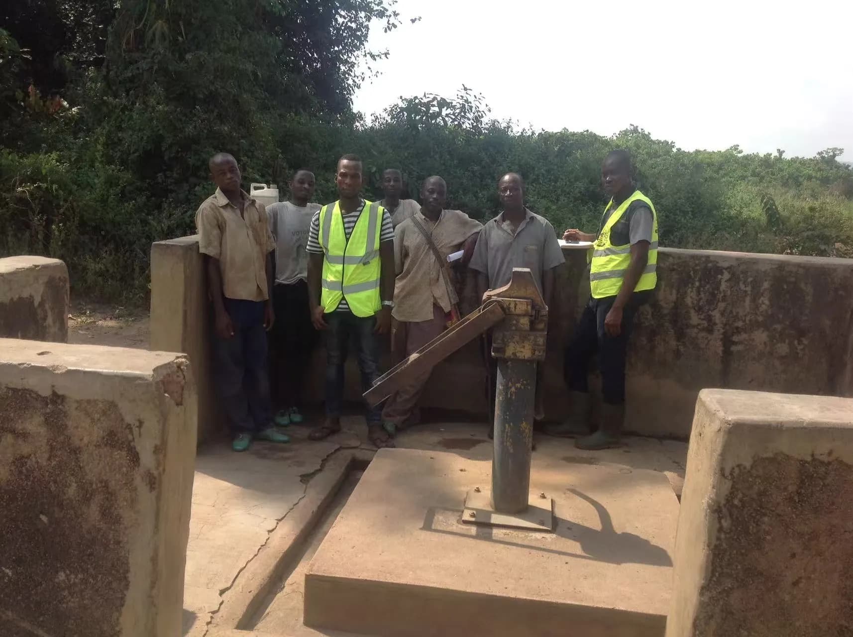 Community celebrating a new borehole