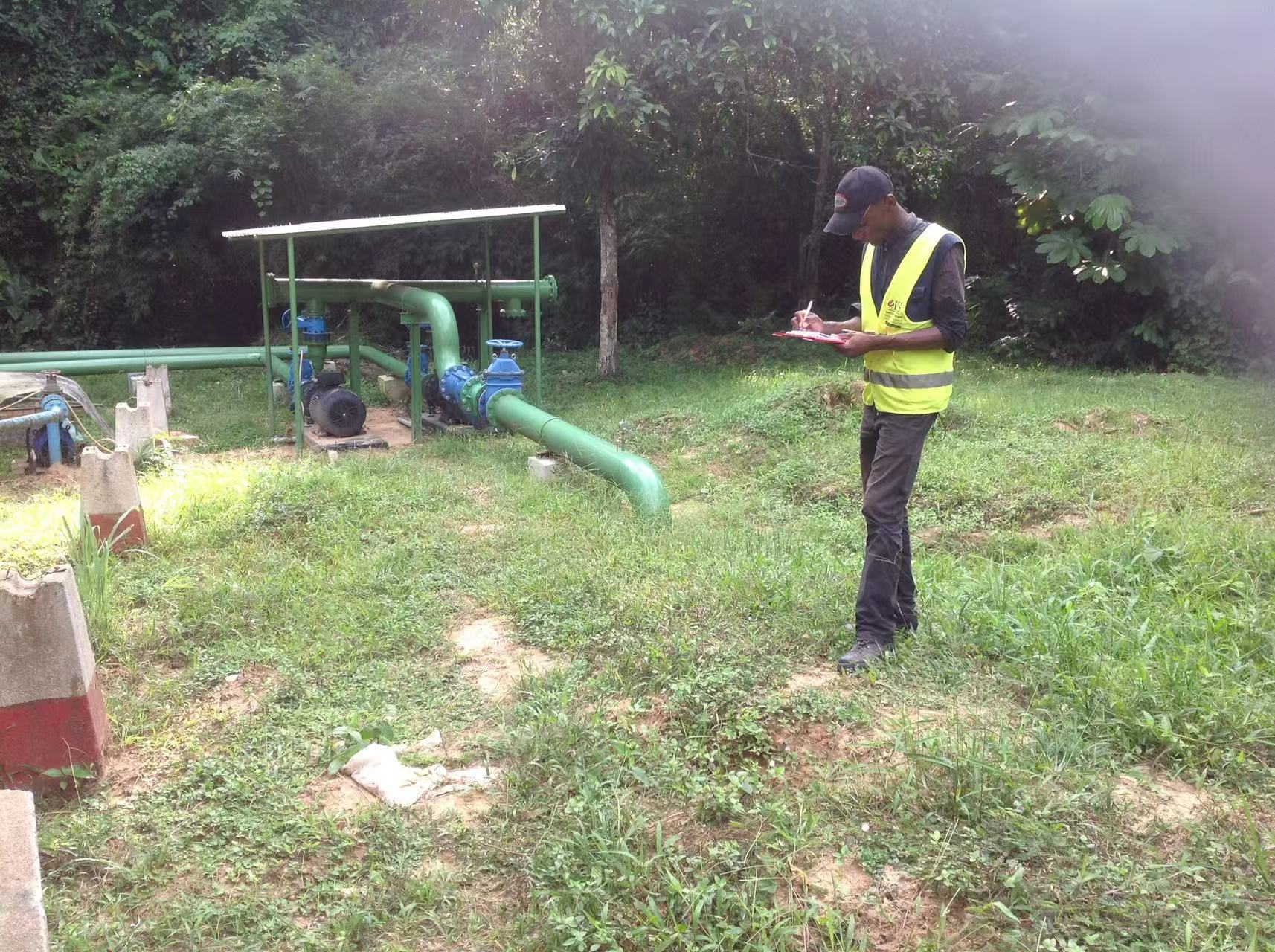 Completed water point inspection after successful drilling