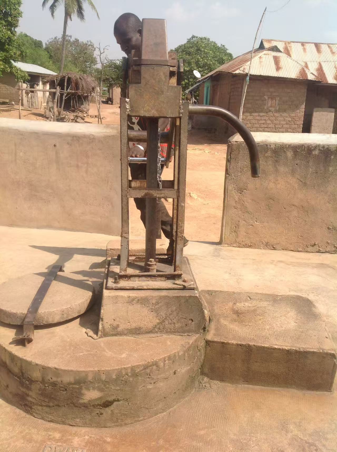 Abandoned dry borehole in Côte d'Ivoire — the human and financial cost that motivated AI-driven site selection